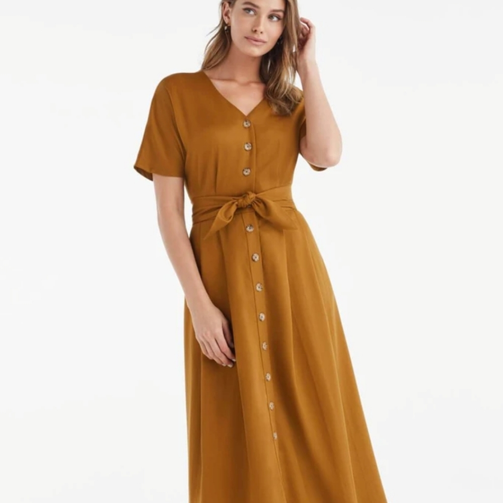 Gold Vetta Two Piece Midi Dress